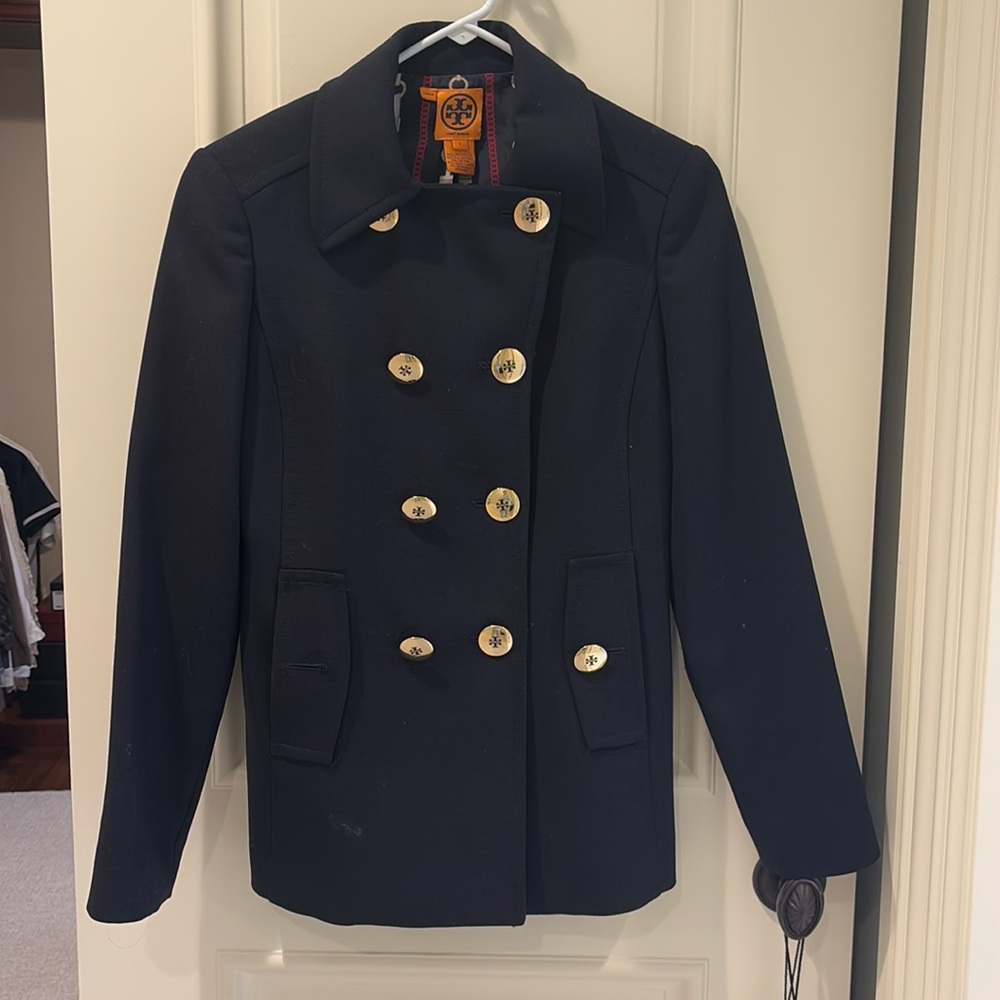 Tory Burch Navy Blue Peacoat Size 2